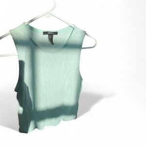 Mint green cropped tank top